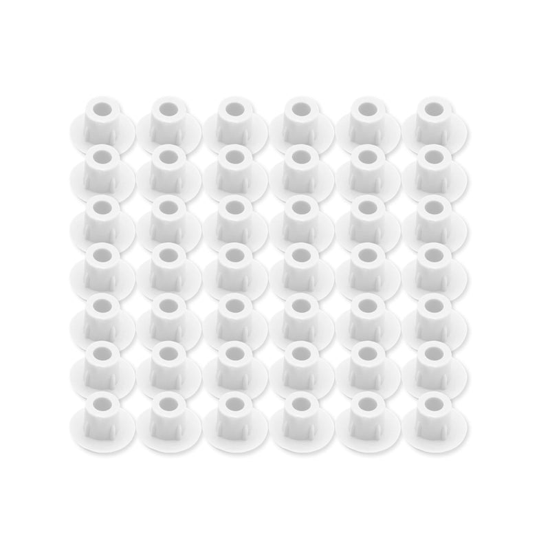 [Australia - AusPower] - 500 Pieces Plastic Hole Plugs Round Button Plugs for Cabinet Cupboard Shelves 3/16 Inch White Screw Caps Drilling Cover Plugs 