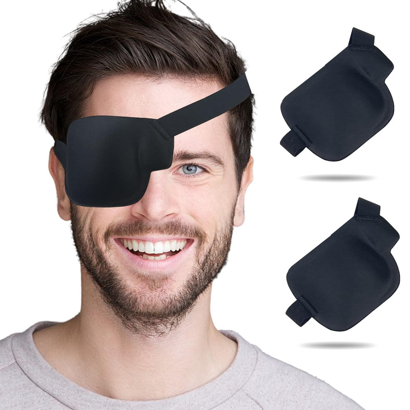 [Australia - AusPower] - Eye Patch, 2PCS Medical Eye Patches for Adults Kids, 3D Amblyopia Lazy Eye Patches for Right Eye (Right) 