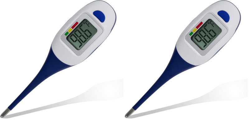 [Australia - AusPower] - Apex Large Face LCD Fast Read Digital Thermometer for Adults and Children - Instant Read Thermometer for Fever Detection with Quick 10 Second Read Time (Packaging May Vary) (Pack of 2) 