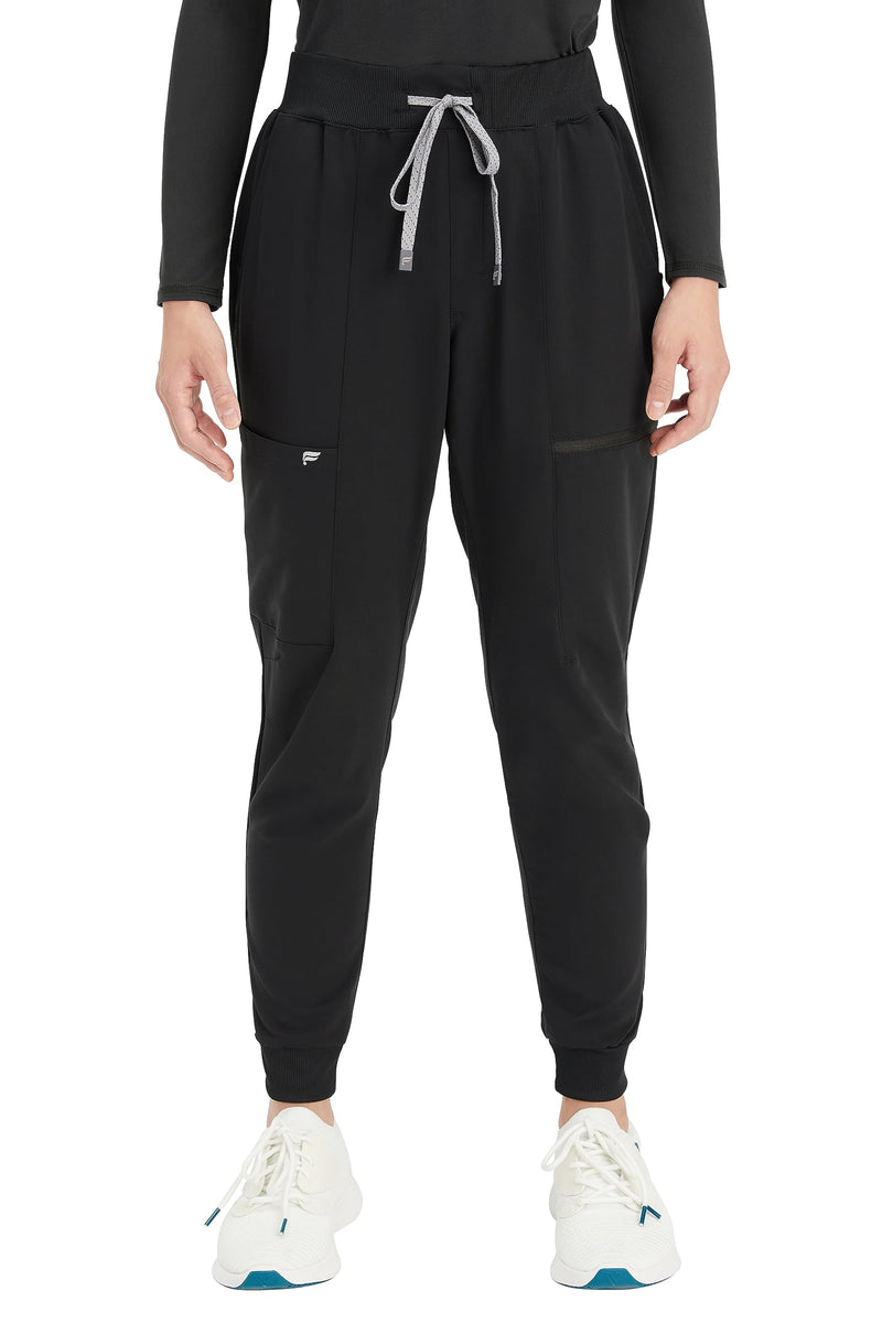 [Australia - AusPower] - Fabletics Women's Active Scrub Jogger - MotionTech, Pocket-Packed, Lightweight, Wrinkle-Resist, Semi-Slim Fit Regular Large Black 