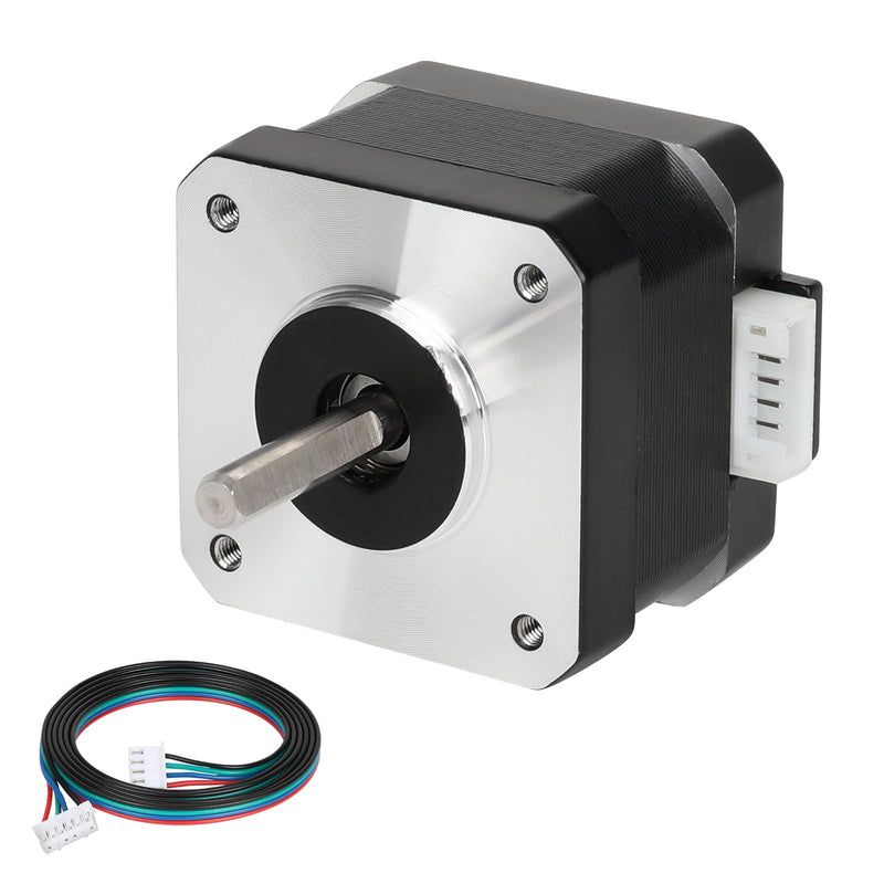 [Australia - AusPower] - Nema 17 Stepper Motor 33MM 1.5A 29Ncm (41.06oz.in) 42 Motor 2 Phase 4-Lead Bipolar Stepper Motor 1.8 Degree with 1m Cable and Connector for DIY CNC 3D Printer, 1.66x1.66x1.3inch 