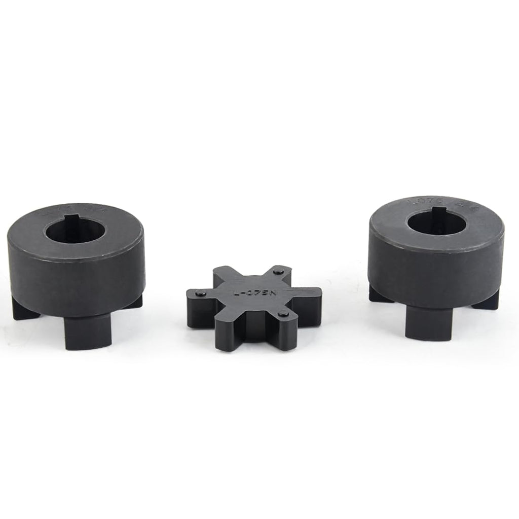 3/4" to 3/4" L075 Flexible 3-Piece L-Jaw Coupling Set & Buna-N NBR Rubber Spider for Log Wood Splitter