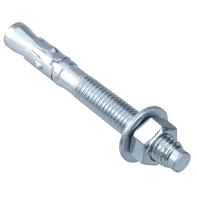 [Australia - AusPower] - 1/4'' x 1-3/4'' Wedge Anchor, 1/4 Inch Diameter for Concrete, 5 PCs Heavy Duty Zinc Plated Concrete Wall Anchor 1/4'' x 1-3/4'' 