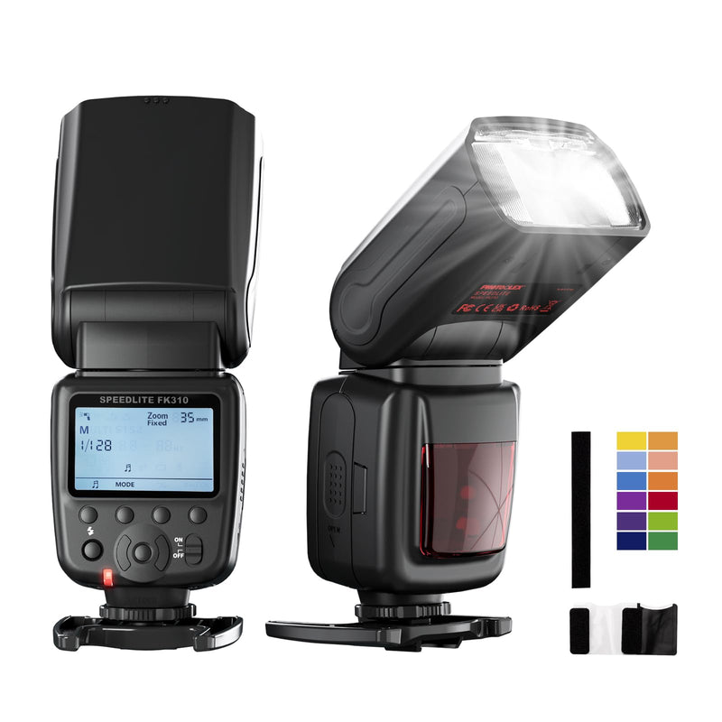 [Australia - AusPower] - PHOTOOLEX LCD Camera Flash Speedlite for Canon Nikon Sony Panasonic Olympus Fujifilm Pentax Sigma Minolta Leica and Other SLR Digital Cameras and Digital Cameras with Single Contact Hot Shoe FK310 