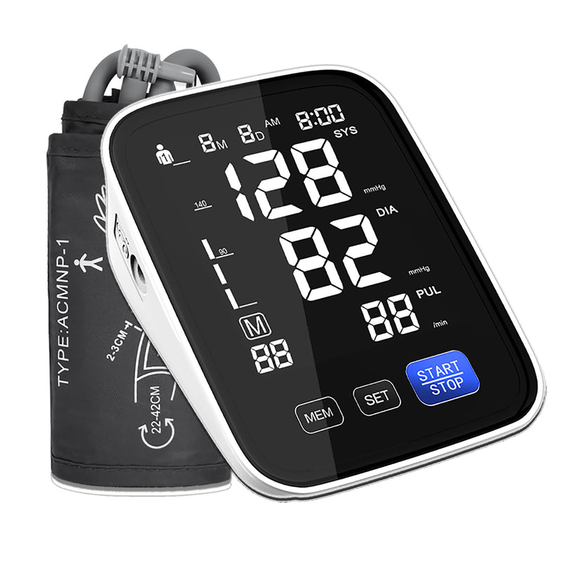 [Australia - AusPower] - Automatic Upper Arm Blood Pressure Monitor, Dual User 2x90 Memories Digital Blood Pressure Machine with (8.5"-16.5") Cuff Size, BP Monitor with 4*AAA Batteries & DC Cable 