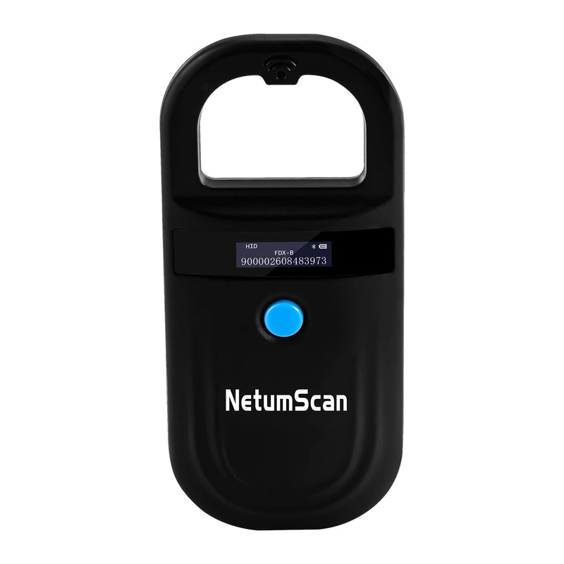 NetumScan Upgraded Pet Microchip Scanner Reader 256 Data Storage | Animal Tag Scanner, Rechargeable Handheld Pet Chip ID Scanner with OLED Display for ISO 11784/11785, FDX-B, EMID 180B-USB