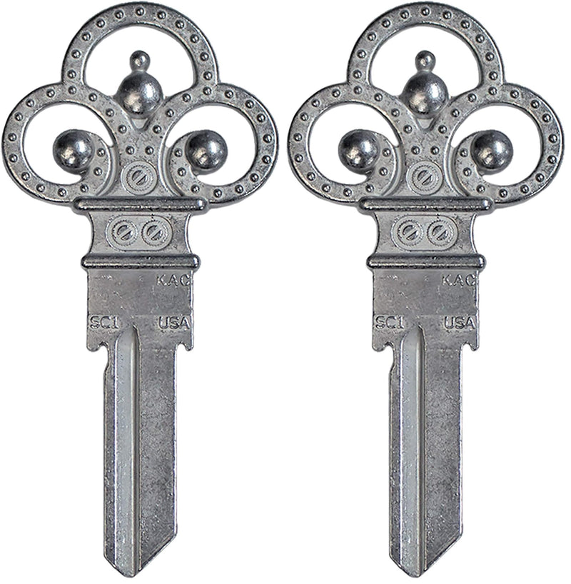 Lucky Line FORGED House Key Blank Set, Skeleton Key, SC1, 1Key (B303S) (Pack of 2) 1 Count (Pack of 2)