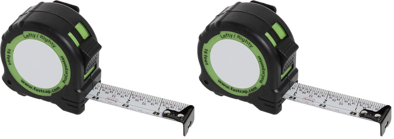 FastCap PSSR-16 16 Foot Pro Carpenter Standard Reverse Measuring Tape (Pack of 2) 4.9 m (Pack of 2)