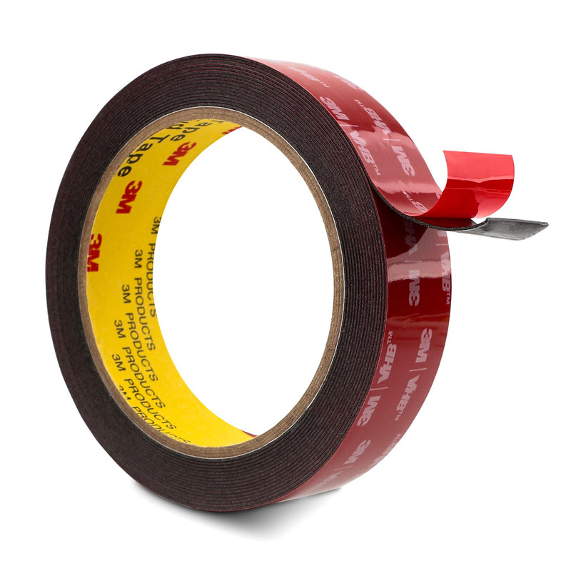 3M Double Sided Tape Heavy Duty 1" x 15.4 Ft, Mounting Tape Black 5925 Foam Tape Strong Adhesive Waterproof for Automotive Car Décor Home Office Logos Indoor Outdoor, 0.025in Thick 1" x 15.4Ft