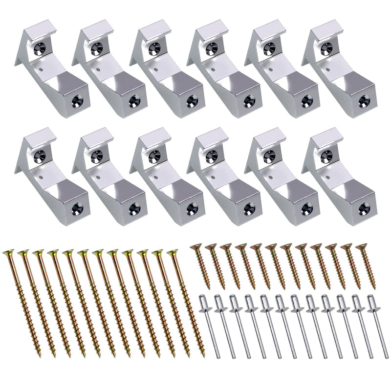 [Australia - AusPower] - Relief Wood Floor Repair Kit Can be Safely Used on Any 5/8 inch or Thicker subfloor(Silvery,12 Pcs) White 12 