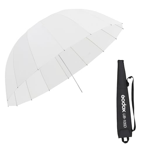 Godox UB-105D 41.3" 105cm Parabolic Deep White Studio Soft Light Umbrella 41.3" 1pack Translucent White