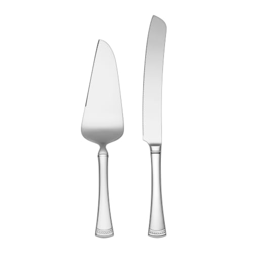 Lenox Portola silverware cake knife and server set for desserts, featuring elegant flatware design in a 2-piece dessert serving set.