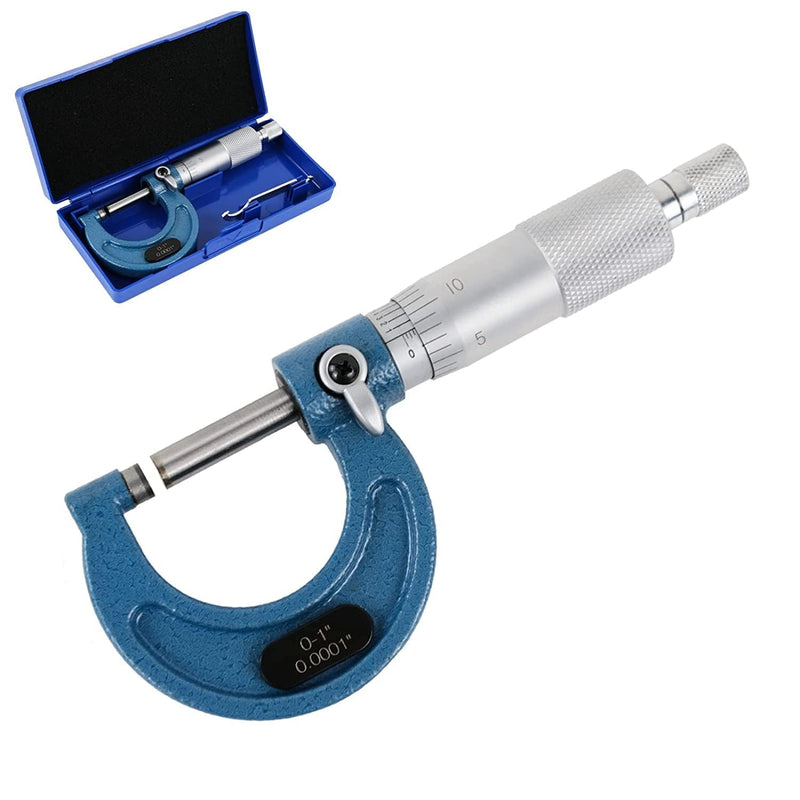 [Australia - AusPower] - Outside Micrometer, 0-1" Machinist Micrometer, 0.0001" Graduation Micrometer Set, Alloy Precision Micrometer, Machinist Tool, Micrometer Standard with Case 1 