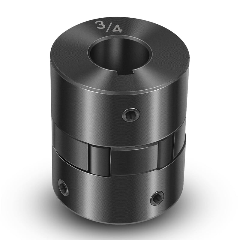 [Australia - AusPower] - 1/2" to 3/4" L075 Flexible 3-Piece L-Jaw Coupling Set & Buna-N NBR Rubber Spider Replacement Part for Lexar Industrial Interchangeable With Lovejoy, Martin, Browning, TB Woods 
