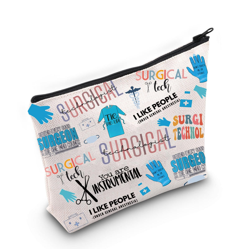 [Australia - AusPower] - TSOTMO Surgical Gift Surgical Tech Gift Surgeon Surgery Gift Surgical Tech Zipper Pouch For Doctor Nurse Medical Graduation Gift (Surgical Tech) 