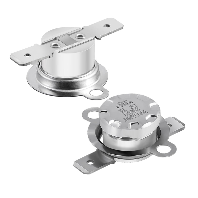 [Australia - AusPower] - UL KSD301 125V 16A Thermal Switch, Circuit Off at 155°C/311°F and On at 135°C/275°F Thermostat Switch,Normally Closed N.C Auto Reset Thermal Fuse,2 pcs 