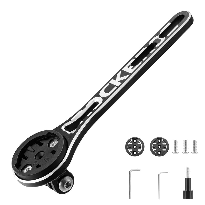 [Australia - AusPower] - ROCKBROS Bike Computer Mount, Out Front Aluminum Bicycle Computer Mount for Road Bikes Aero Integrated Handlebar Compatible with Garmin, Wahoo, Bryton and GoPro Big Logo 
