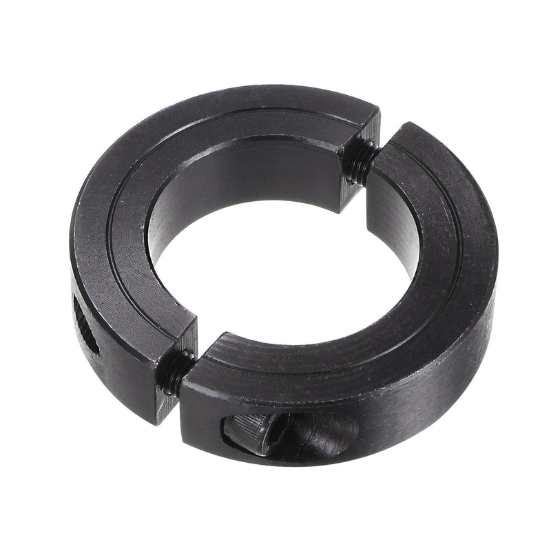 [Australia - AusPower] - Shaft Collar for 1-3/8" Rod 2-1/4" OD 9/16" Width Black Oxide Plating Double Split Axle Clamp-On Collar with Set Screw 1-3/8" Bore 