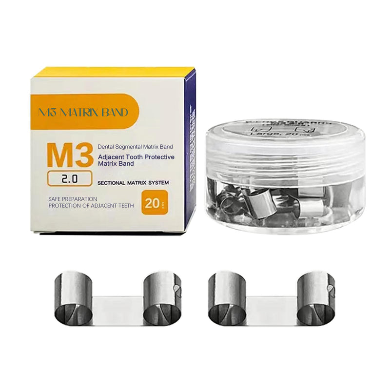 [Australia - AusPower] - Dental Adjacent Tooth Protection Matrix, Autoclavable Sectional Contoured Matrices Baffle Type Matrix Dentistry Tools Materials.-L Large 