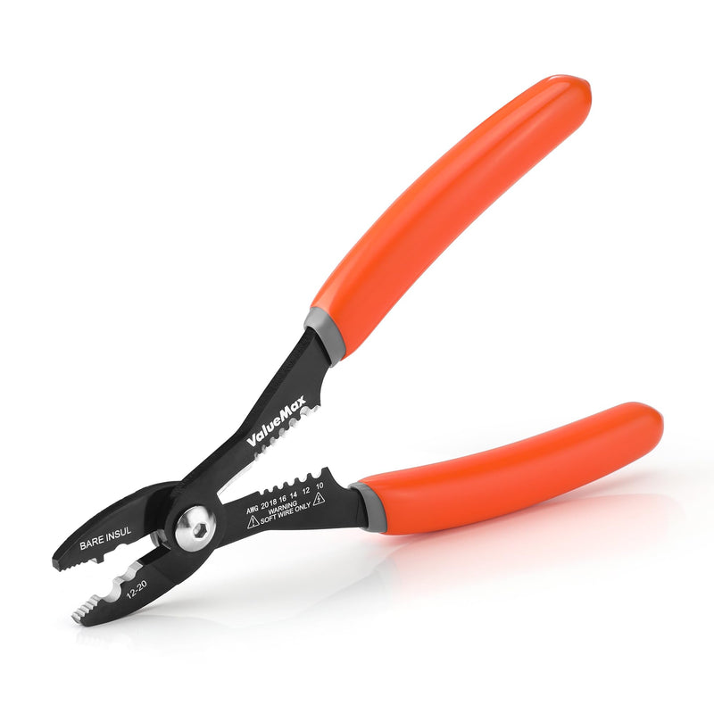 [Australia - AusPower] - Valuemax 4-in-1 Wire Stripper Tool, Wire Stripper, Wire Cutters, Wire Crimping Tool, Multifuntional Electrician Pliers for Clamping, Stripping, Cutting, Crimping, 10-20 AWG 