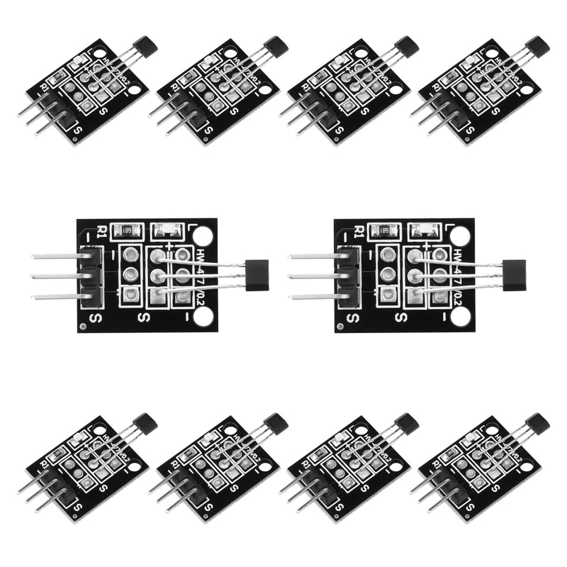 [Australia - AusPower] - 10Pcs DC 3.3V-5V KY-003 Hall Effect Sensor Module 3144E A3144 Hall Effect Magnetic Sensor(Pressure sensors) 
