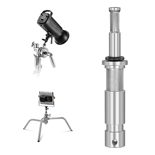 NEEWER Junior to Baby Pin Adapter, 1-1/8"/28mm Junior Male Stud to 5/8"/16mm Baby Male Stud Stand Adapter for C Stand, Heavy Duty Light Stand, TV Clamp, Turtle Base, UA027