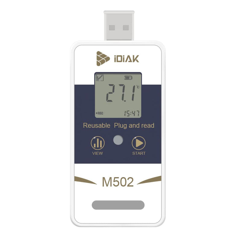 [Australia - AusPower] - M502 Temperature Data Logger USB Temp/Humidity Recorder with PDF and Excel (Reusable) Refrigerator Recording Thermometer 14400 Points High Accuracy (no delay - 1 Pack) 