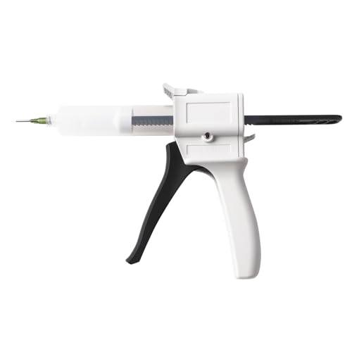 Hyuduo manual glue dispenser with 30ml tube, ergonomic handle, syringe needle and putter for precision application
