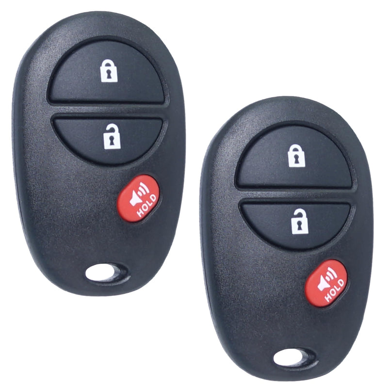 [Australia - AusPower] - Key Fob Keyless Entry Fits for Toyota 2007-2017 Tundra /2005-2016 Tacoma / 2008-2013 Highlander / 2004-2015 Sienna /2008-2016 Sequoia Remote Control Replacement GQ43VT20T 89742-AE010 3 Buttons 