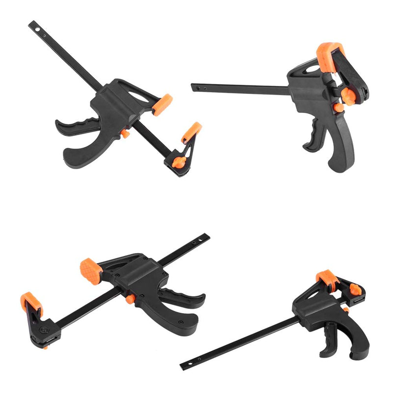 [Australia - AusPower] - Woodworking F Clamp, Plastic Woodworking Clip F Clamp Grip, Quick Ratchet Release Squeeze DIY Hand Gadget Tool 