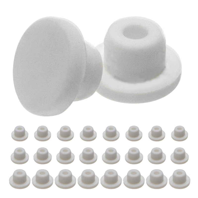 [Australia - AusPower] - 24Pcs Silicone Hole Plug Waterproof Plug Tube Plugs Hole Plug 3 Sizes Fit for 14mm 15mm 16mm Bathtub Hole White 