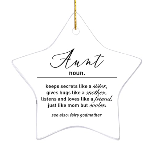 Aunt Christmas Ornament, Mom's Cooler Twin, Birthday Gift for Auntie, Best Aunt Ever Keepsake Q8