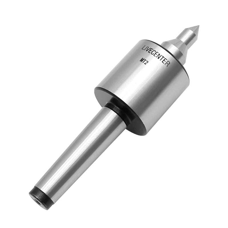 [Australia - AusPower] - MT2 Live Center 2MT 60 Degree Morse Taper 2 Live Center 220 LB Load Capacity Precision 0.000197'' CNC Long Spindle Lathe Tool 