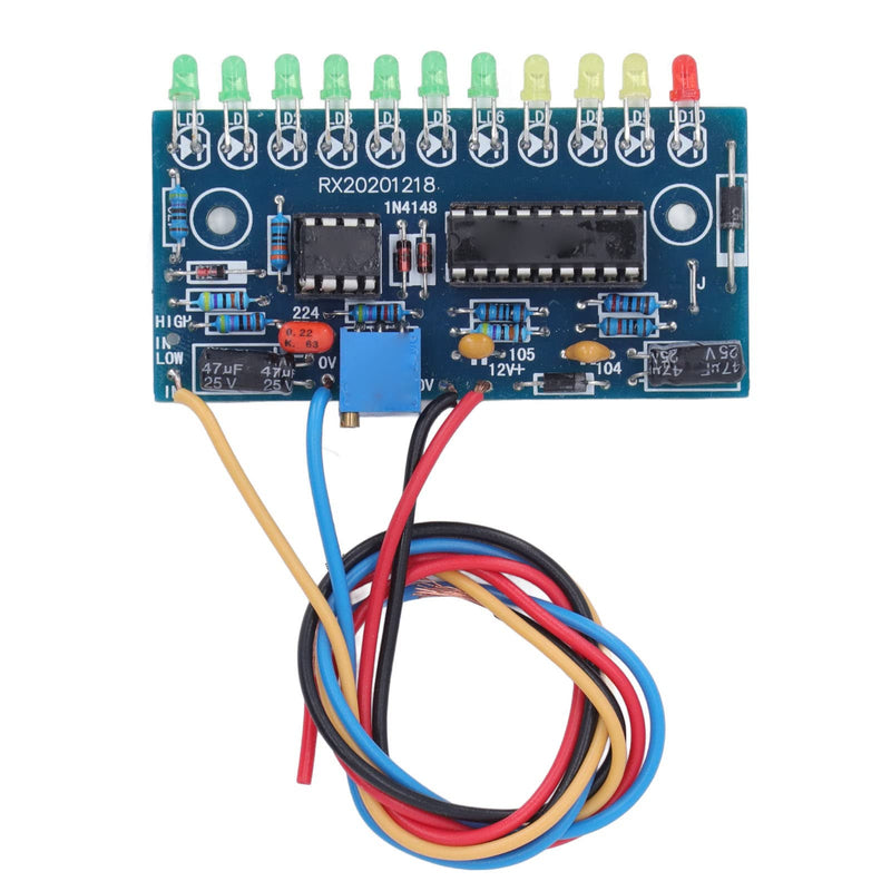Funny 10 LED Audio Level Indicator LM3915 DIY Kit Electronic Sound Spectrum Analyzer Level Display Suite Module for Learning Electronics