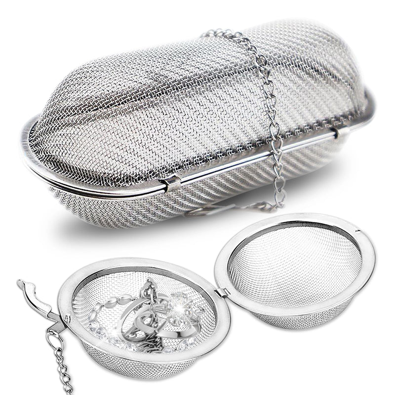 [Australia - AusPower] - Ultrasonic Cleaner Basket, 2Pcs Stainless Steel Basket for Ultrasonic Jewelry Cleaner, Jewelry Steam Cleaner Basket Small Parts Washing Basket for Jewelry, Watch Parts 