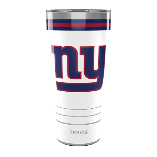 Tervis Traveler NFL New York Giants - Arctic Triple Insulated Tumbler Travel Cup Keeps Drinks Cold & Hot, 30oz, Stainless Steel Multicolor