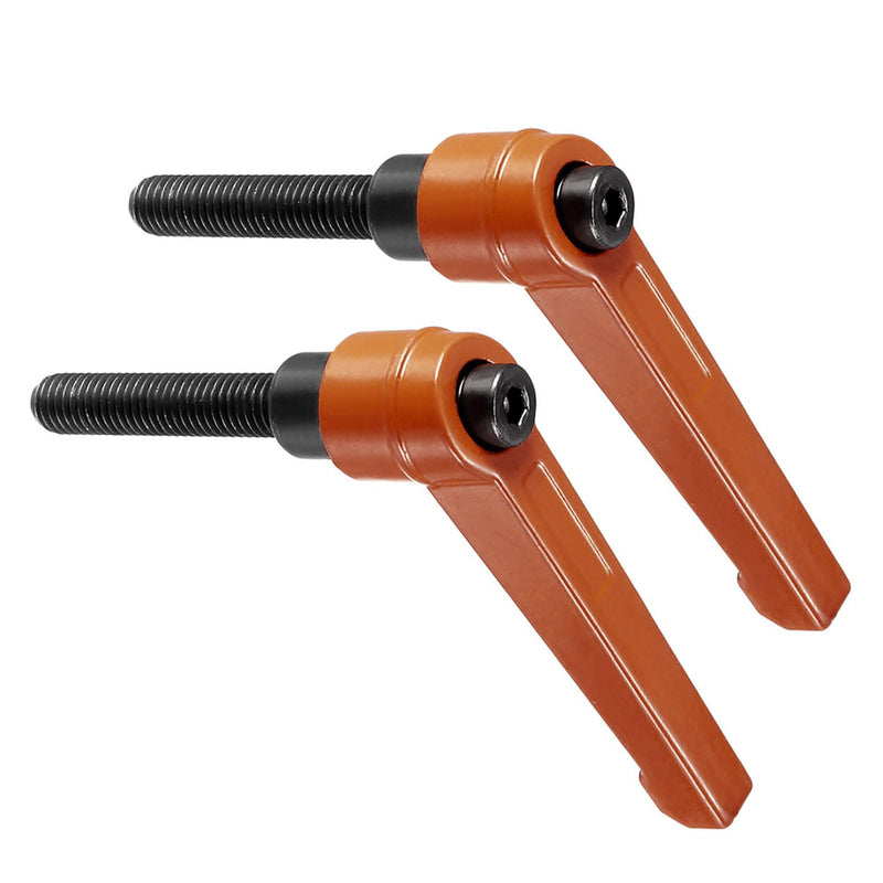 [Australia - AusPower] - Clamping Lever Handles, M8 X 40mm Male Thread, Adjustable Quick Release Locking Rotating Bolt Knobs Orange - (Applications: for Lathe Machinery), 2-Pieces 