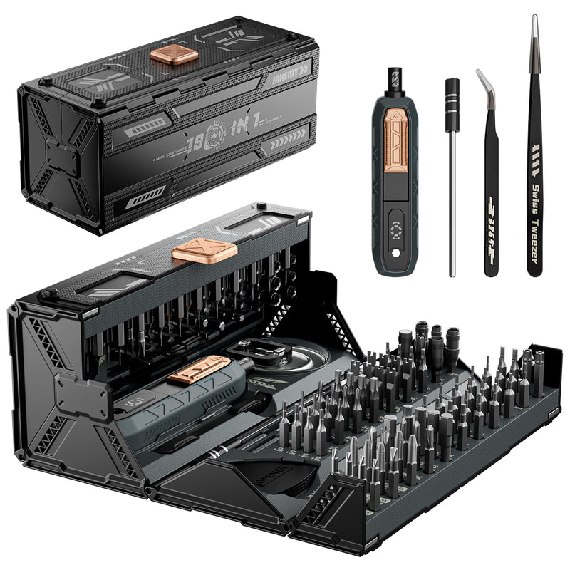 Precision Screwdriver Set with 21 Kinds of 160 Magnetic Bits, JAKEMY Multi-Bits Professional Laptop Screwdriver Repair Kit for Most Electronic Devices, Watch, Xbox, Console, Glasses, Doorbell, DIY Fo168 - 180 in 1