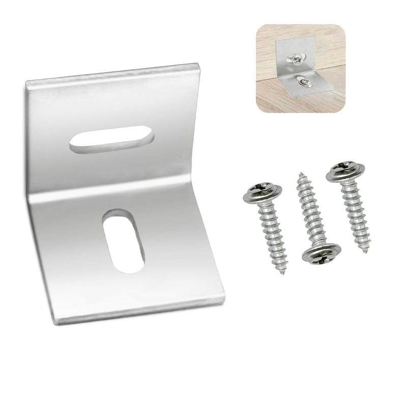 [Australia - AusPower] - Table Top Fasteners,20 Pack Z Clips for Table Tops Included 60 pcs Screws,Adjustable Corner Braces for Wood Table Tops,Which L Brackets Use on Wood Table as Countertop Fasteners 