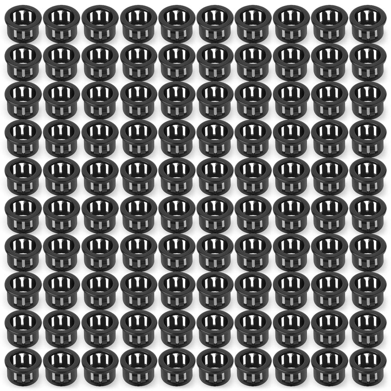 [Australia - AusPower] - 100PCS 1/2" Round Cable Snap Bushing Grommet, Black Snap in Cable Grommet Protector 1/2" 100 