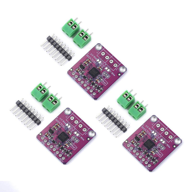 [Australia - AusPower] - MAX31865 PT100 to PT1000 RTD-to-Digital Converter Board Temperature Thermocouple Sensor Amplifier Module 3.3V/5V for Arduino 3pcs 