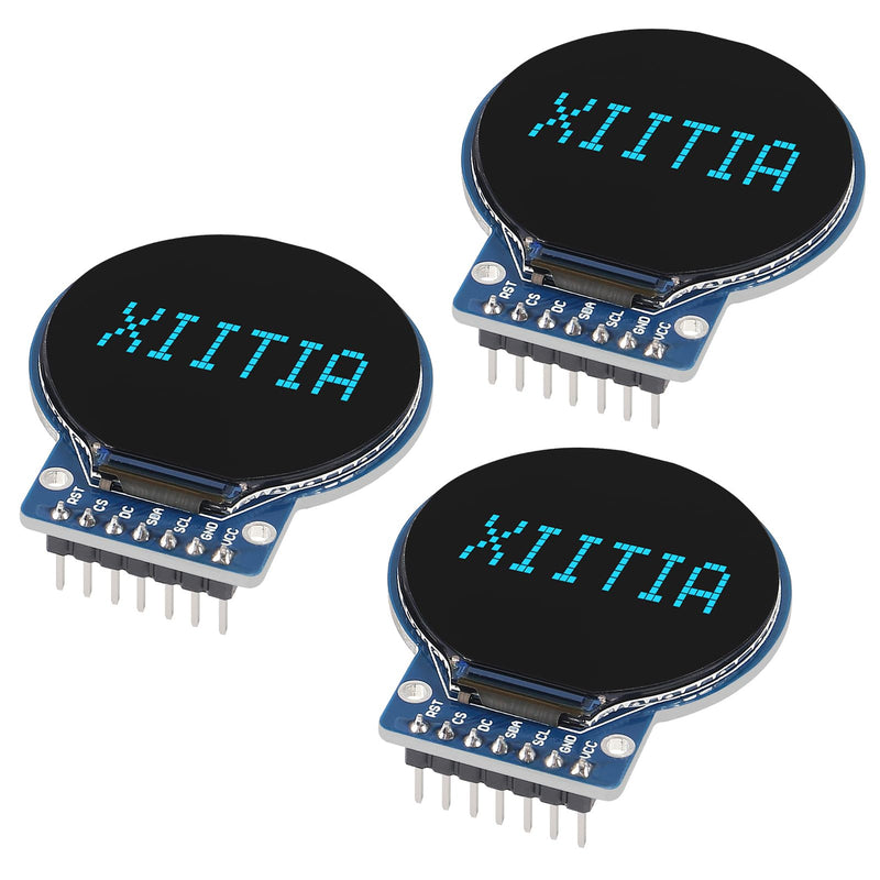 [Australia - AusPower] - 3pcs DC 3.3V 1.28 Inch TFT LCD Display Module Round RGB 240 * 240 GC9A01 Driver 4 Wire SPI Interface 240x240 PCB for Arduino 
