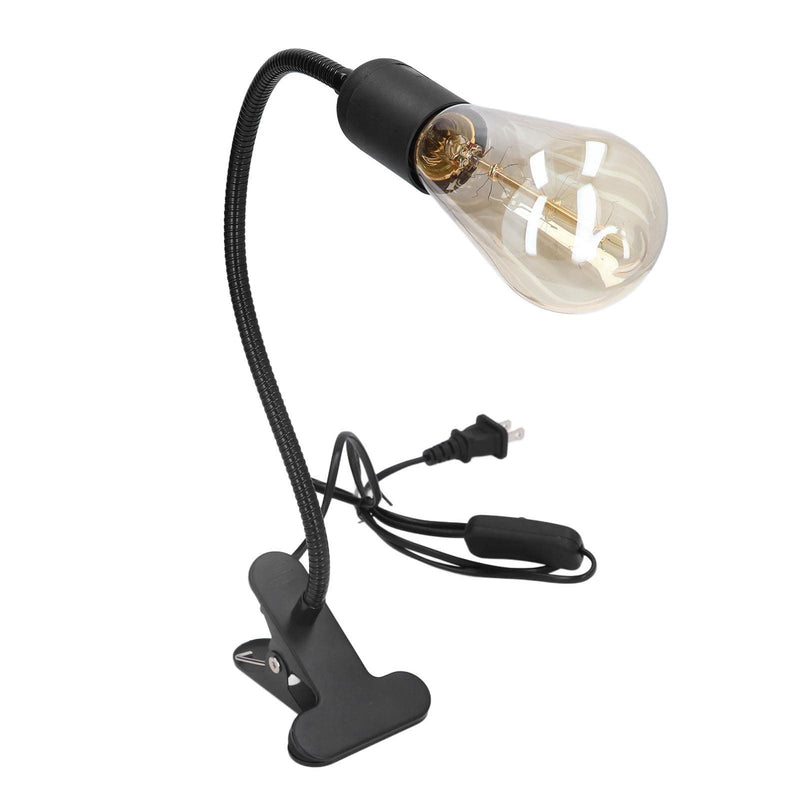 [Australia - AusPower] - Walfront E27 E26 Clip Desk Lamp Holder 360 ° Flexible Gooseneck Clip Clamp Light Bulb Holder Reading Light Stand Clamp Lamp Fixture (US Plug) US Plug 