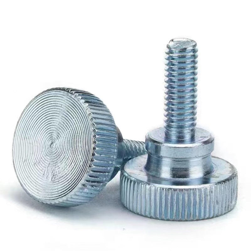 [Australia - AusPower] - M8-1.25 x 14mm Znic Plated Flat Knurled Head Fully Threaded Thumb Screws Bolts Fastener,Threaded Knurled Grip Knobs Thumb Screw,Vesa Screws, Monitor Mount Screws for TV and Monitor Mount,6 Pcs M8-1.25x14mm?6 Pcs? 