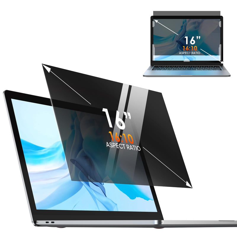 [Australia - AusPower] - Laptop Privacy Screen 16 Inch, Removable 16:10 Aspect Privacy Filter Screen Protector for 16 Inch Laptop, Privacy Screen Anti Peeping Privacy Screen 16 in 