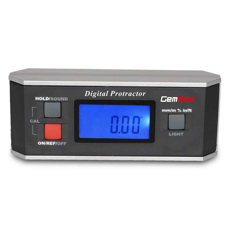 [Australia - AusPower] - GemRed 82413 Digital Angle Gauge Inclinometer with Backlight and Magnetic Base IP65 (No Magnets) 