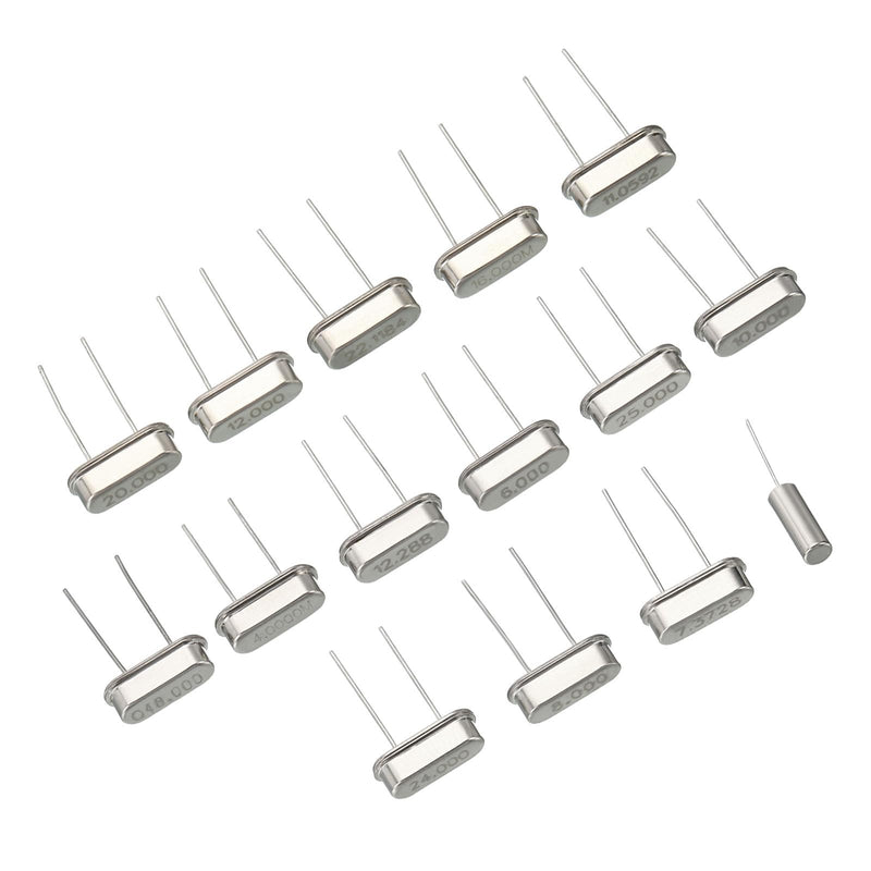 [Australia - AusPower] - PATIKIL Crystal Oscillator Assortment Kit, 15pcs 15 Values 4M to 48M Crystal Resonators Assorted Set 