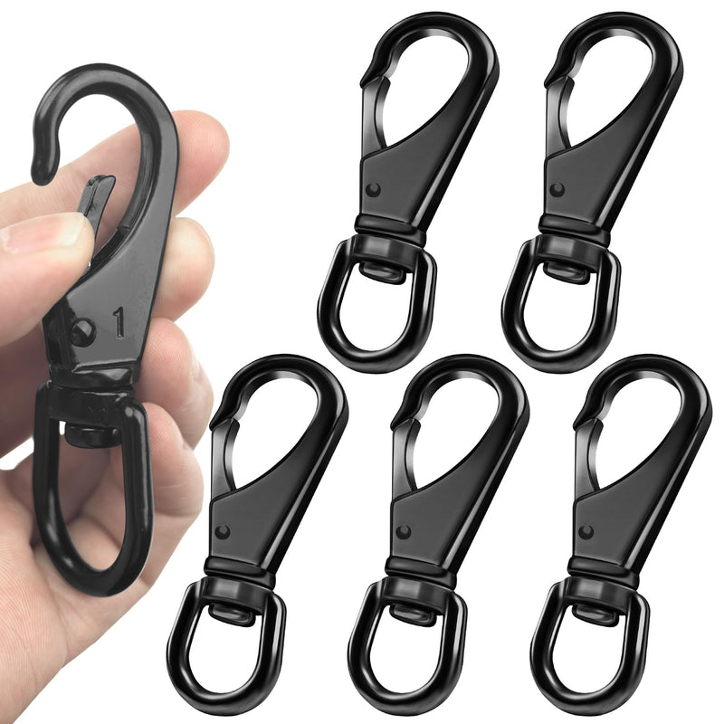 [Australia - AusPower] - 5Pcs 3.5” Stainless Steel Swivel Eye Snaps, Swivel Snap Hooks, Swivel Hooks, Swivel Carabiner, 95 LBS Heavy Duty Snap Hook for Marine, Sports, Luggages, Pets, Keychains, Flag Clips for Flagpole 