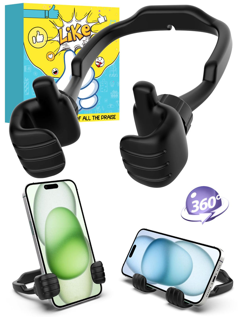 [Australia - AusPower] - Graduation Gifts for Her Him 2024 College High School Masters Degree Thumbs up Lazy Phone Stand Holder Funny Gadgets Teens Boys Girls Kids Dad Father Mother Husband Wife Adults Men Who Have Everything Black 
