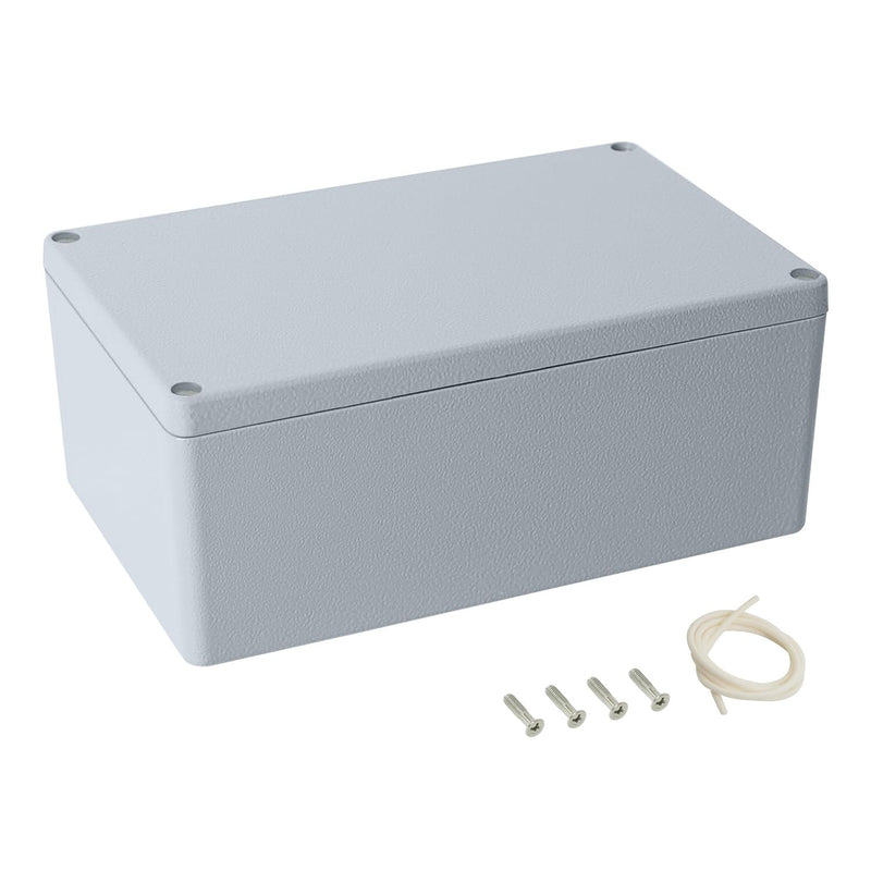 LeMotech Junction Box, Aluminum Alloy Metal Electrical Box, IP67 Waterproof Dustproof Project Box, Outdoor Universal Enclosure, Grey 7.4x4.7x3.0in (188x120x78mm) 7.4"x4.7"x3.0"